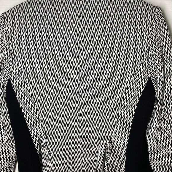 Calvin Klein Zippered Front Blazer Size 6P Black & White Tailored Petite - Picture 9 of 14